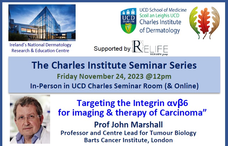 Talk 4 - "Targeting the Integrin αvβ6 for imaging & therapy of Carcinoma" by Prof. John Marshall, Professor and Centre Lead for Tumour Biology Barts Cancer Institute, London